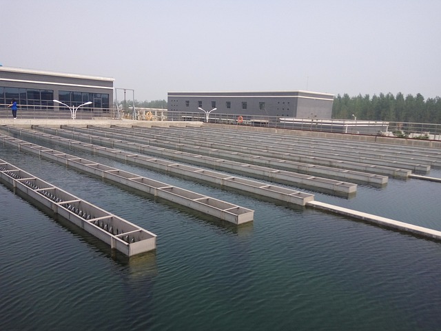 A wastewater treatment facility at work, a vital defender against antibiotic-resistant pathogens.